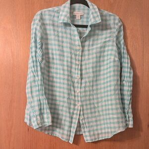 Coldwater Creek Cotton/Silk Plaid Shirt